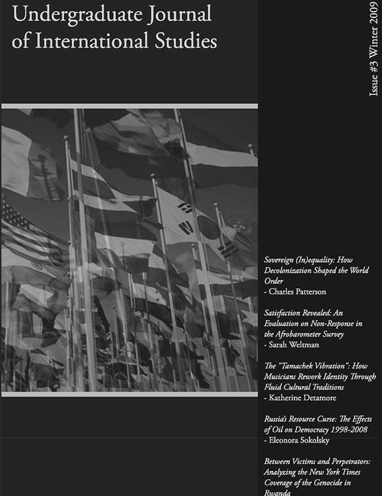 Undergraduate Journal of International Studies Issue 3
